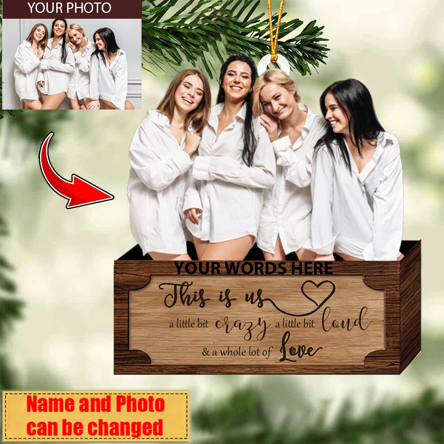 CUSTOM FAMILY CHRISTMAS ORNAMENT - PERSONALIZED ARCYLIC ORNAMENT