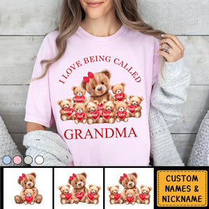 Grandma Bear With Cute Little Kids Personalized T-shirt