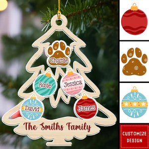 Family Tree Merry Christmas - Personalized Custom Acrylic Ornament- New Release