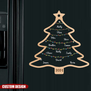 New Release - Wish You A Wonderful Christmas - Personalized Christmas Tree Decal- Gift For Family Members