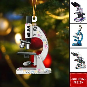 Personalized Medical Microscope Christmas Ornament - New Release