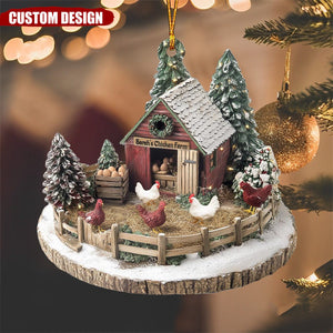 Personalized Dreamy Chicken Farm Ornament-Gifts For Chicken Lovers- New Release