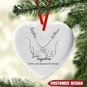 From our first kiss till our last breath -  Personalized Ceramic Ornament - New Release