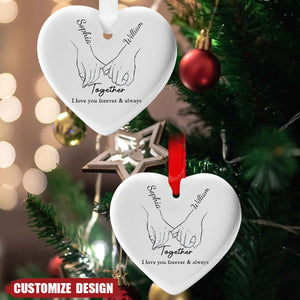 From our first kiss till our last breath -  Personalized Ceramic Ornament - New Release