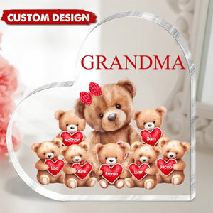 Mama Bear With Little Kids - Personalized Acrylic Plaque Mother's Day Gift