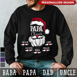 New Release Papa Claus And Grandkids Christmas-Personalized Sweatshirt