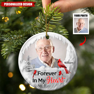New Release I'm Always With You Cardinal - Personalized Circle Ceramic Ornament