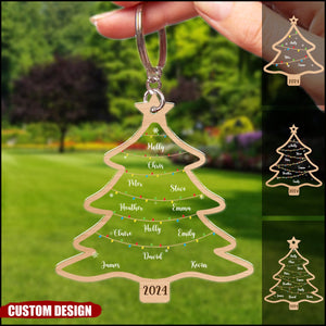 New Release - Wish You A Wonderful Christmas - Personalized Acrylic Keychain - Gift For Family Members