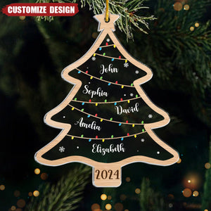 New Release - Wish You A Wonderful Christmas - Personalized Christmas Acrylic Ornament - Gift For Family Members