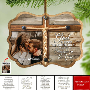 New Release God Gave Me You-Personalized Couple Wooden Ornament-Christmas Gift Idea For Couple