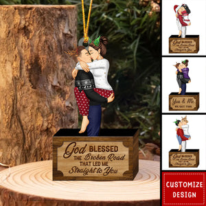 Hugging Couple Personalized Acrylic Ornament - New Release