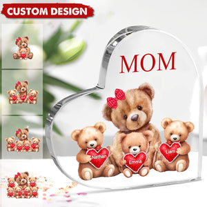 Mama Bear With Little Kids - Personalized Acrylic Plaque Mother's Day Gift