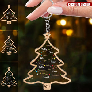 New Release - Wish You A Wonderful Christmas - Personalized Acrylic Keychain - Gift For Family Members