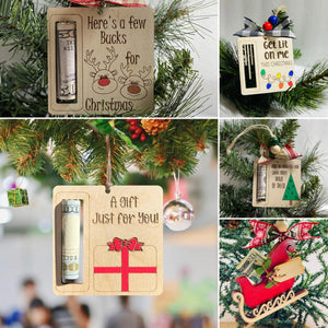 Christmas Money Holders Gift - Family Wooden Ornament - New Release