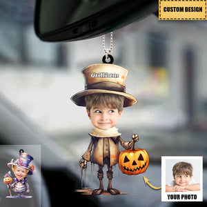 Image Upload Personalized Halloween Ornaments & Keychain - Best Gift for Kids