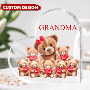 Mama Bear With Little Kids - Personalized Acrylic Plaque Mother's Day Gift