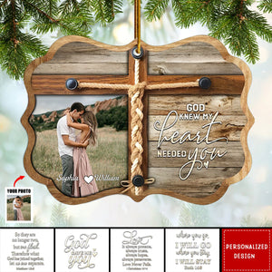 New Release God Gave Me You-Personalized Couple Wooden Ornament-Christmas Gift Idea For Couple