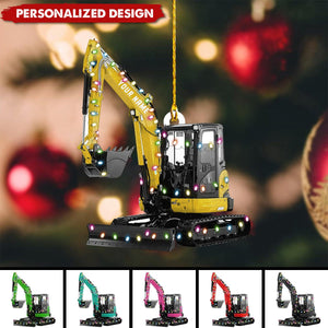 New Release Personalized Excavator Heavy Equipment Ornament-Gift For Excavator Car Lovers