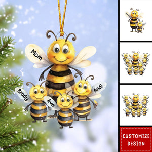 Personalized Nana/Mama Bee With Little Kids Christmas Ornament - Gift For Mom, Grandma - New Release