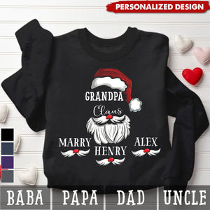 New Release Papa Claus And Grandkids Christmas-Personalized Sweatshirt