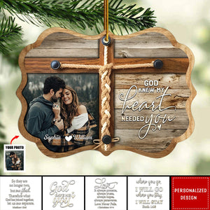 New Release God Gave Me You-Personalized Couple Wooden Ornament-Christmas Gift Idea For Couple
