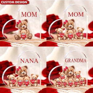 Mama Bear With Little Kids - Personalized Acrylic Plaque Mother's Day Gift