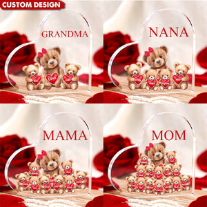 Mama Bear With Little Kids - Personalized Acrylic Plaque Mother's Day Gift