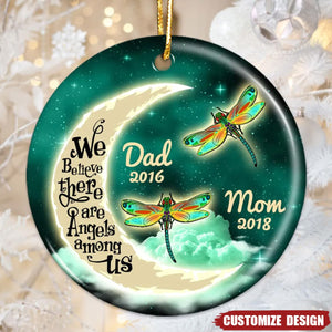 New Release Moon And Dragonflies Memorial - Personalized Ceramic Ornament
