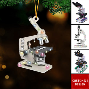 Personalized Medical Microscope Christmas Ornament - New Release