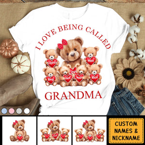 Grandma Bear With Cute Little Kids Personalized T-shirt