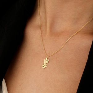 Paw Print Name Necklace, Personalized Tiny Dog Paw Necklace, Minimalist Paw Necklace, Animal Necklace, Pet Necklace, Christmas Gift