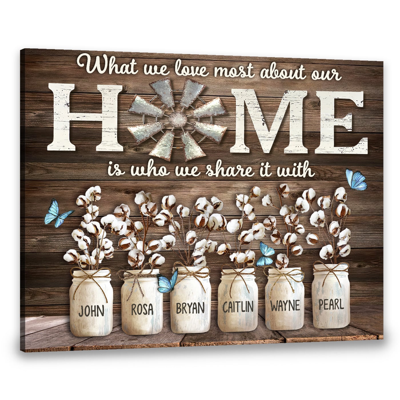 Custom Canvas Prints Personalized Names Gifts What We Love Most About Our Home