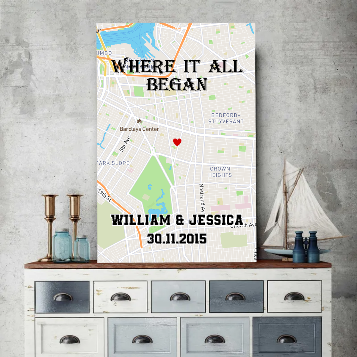 Custom Poster City Map, Personalized Thoughtful Gift idea for Him/Her, Birthday Gift for Wife/Husband