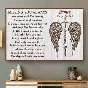 MISSING YOU ALWAYS - Personalized Horizontal Poster