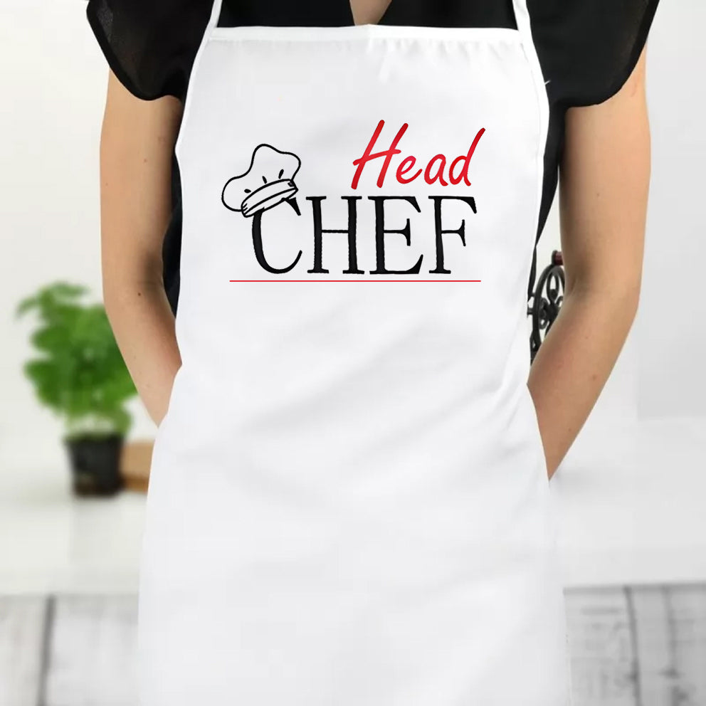 Personalized Head Chef White Apron