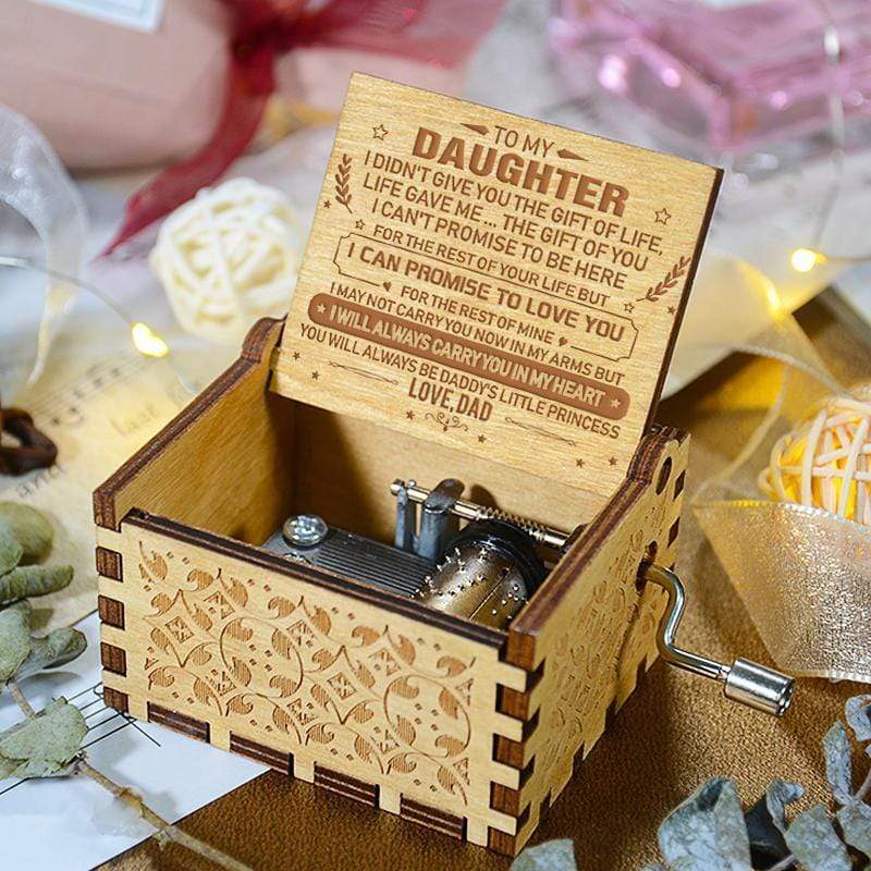 Dad to Daughter - I Will Always Carry You In My Heart - Engraved Music Box