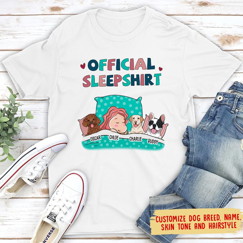 Dog Official Sleepshirt - Personalized Custom Unisex T-shirt