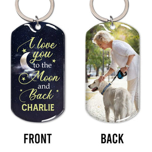 LOVE YOU TO THE MOON AND BACK PERSONALIZED KEYCHAIN