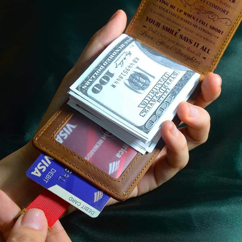 Daughter To Dad - Money Clip Card Wallet