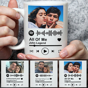 Custom Personalized coffee mugs - Couple's Friend's Favorite Song