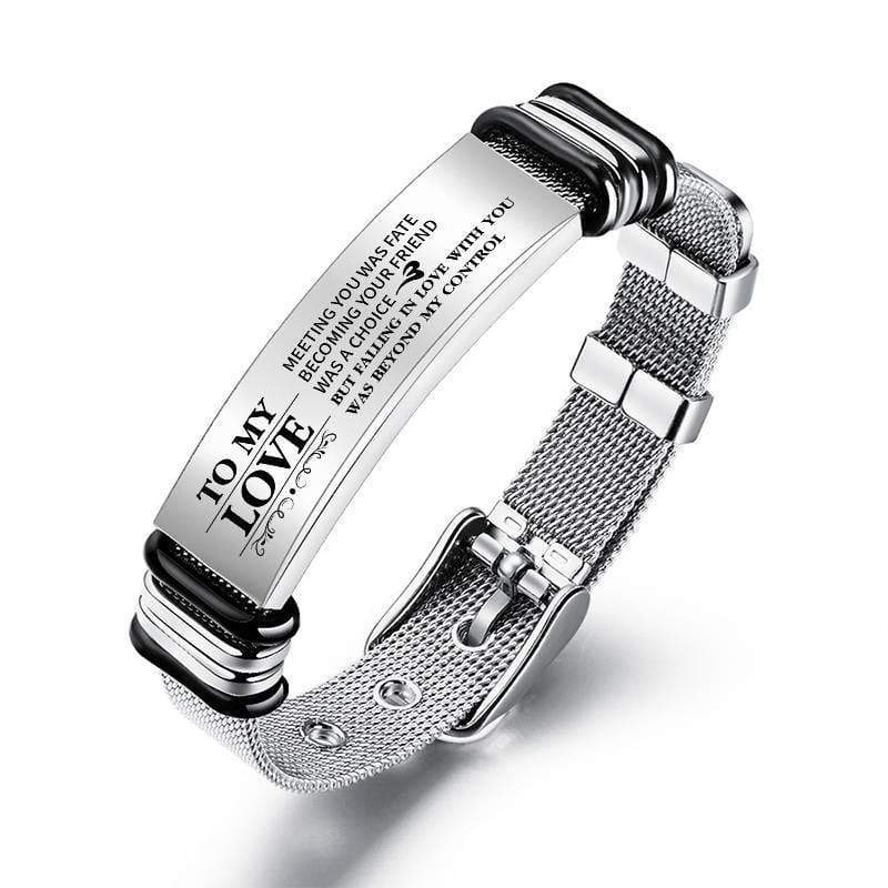 To My Love - Falling in Love - Stainless Steel Bracelet