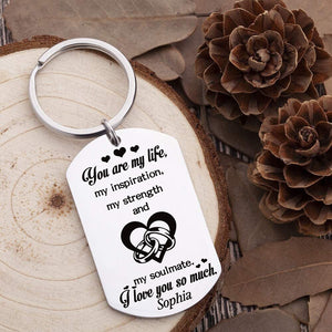 You're My Life Personalized Stainless Keychain