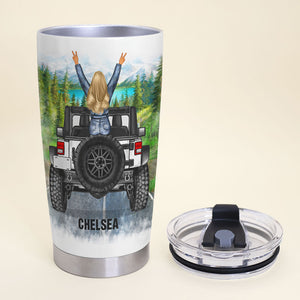 Personalized JP Tumbler Cup - Yes, I Am A Girl. Yes, This Is My JP - Gift For Journey Girls