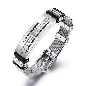 To My Grandson - Loved More Than You Know - Stainless Steel Bracelet