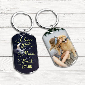 LOVE YOU TO THE MOON AND BACK PERSONALIZED KEYCHAIN