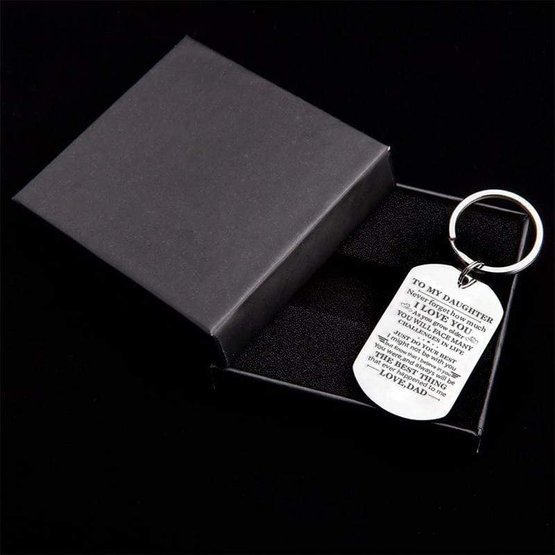 Dad To Daughter - Just Do Your Best - Inspirational Keychain