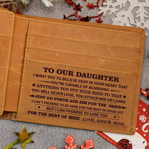 To Our Daughter - Genuine Premium Leather Card Wallet