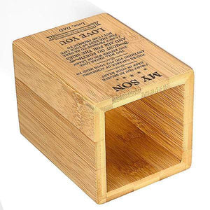 Dad To Son - You Will Never Lose - Bamboo Desk Pen Holder