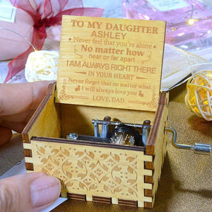 To Daughter - I Will Always Love You - Engraved Music Box