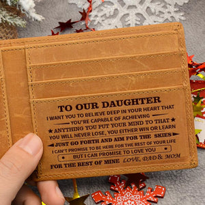 To Our Daughter - Genuine Premium Leather Card Wallet